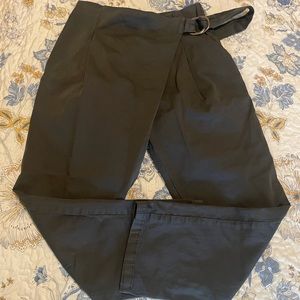 Grey Cargo Capri Pants